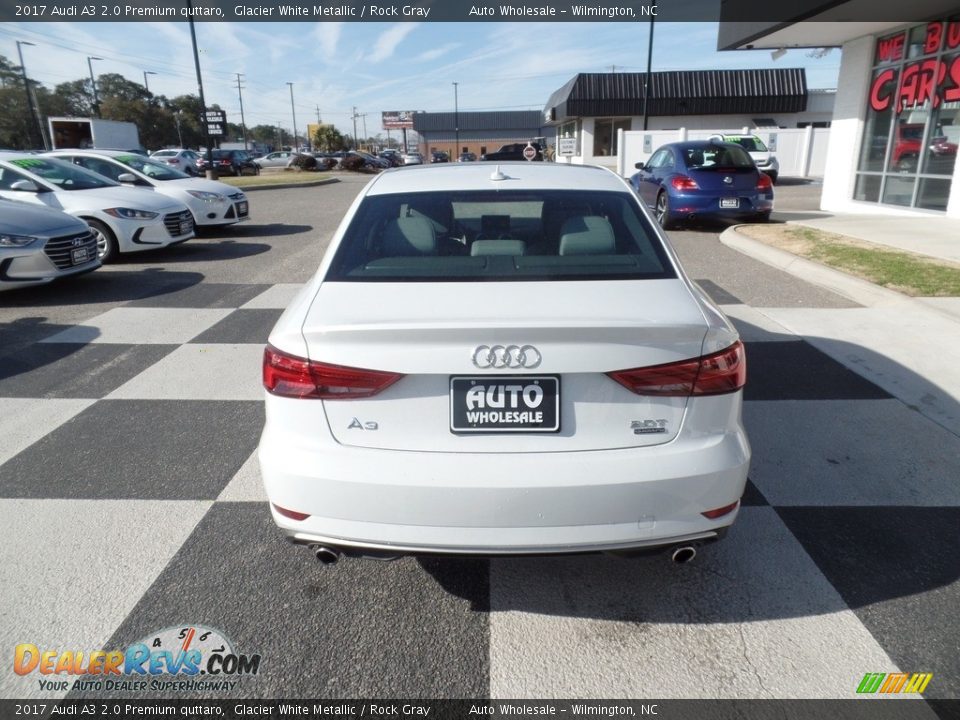 2017 Audi A3 2.0 Premium quttaro Glacier White Metallic / Rock Gray Photo #4