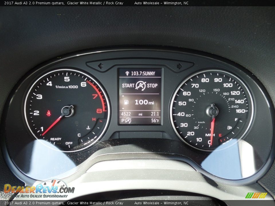 2017 Audi A3 2.0 Premium quttaro Glacier White Metallic / Rock Gray Photo #16