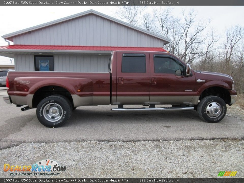 2007 Ford F350 Super Duty Lariat Crew Cab 4x4 Dually Dark Copper Metallic / Tan Photo #4