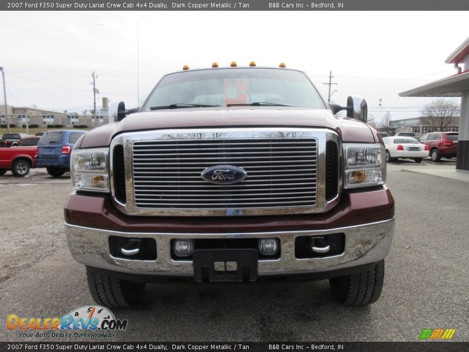 2007 Ford F350 Super Duty Lariat Crew Cab 4x4 Dually Dark Copper Metallic / Tan Photo #5