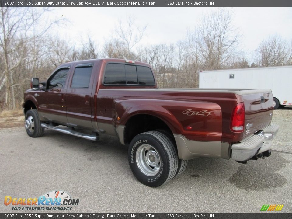 2007 Ford F350 Super Duty Lariat Crew Cab 4x4 Dually Dark Copper Metallic / Tan Photo #7