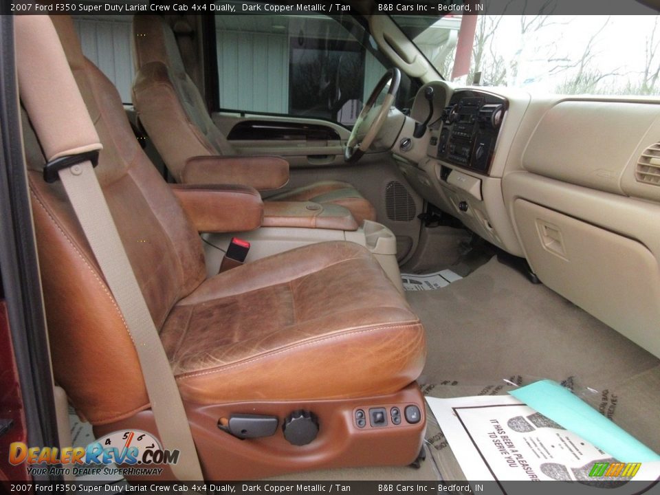 2007 Ford F350 Super Duty Lariat Crew Cab 4x4 Dually Dark Copper Metallic / Tan Photo #24