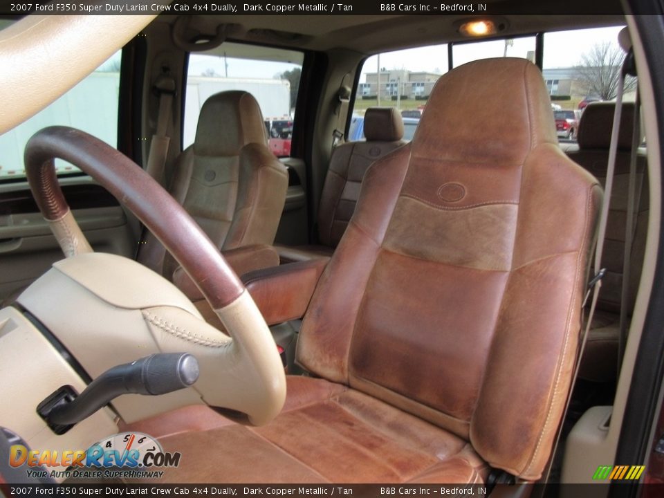 2007 Ford F350 Super Duty Lariat Crew Cab 4x4 Dually Dark Copper Metallic / Tan Photo #28