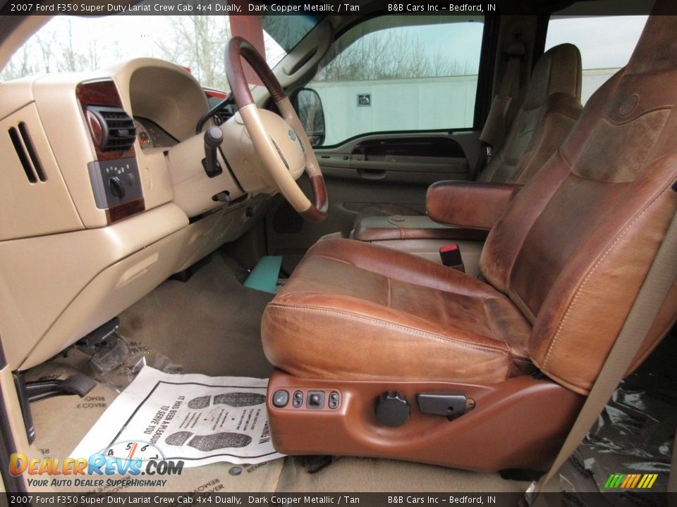 2007 Ford F350 Super Duty Lariat Crew Cab 4x4 Dually Dark Copper Metallic / Tan Photo #29