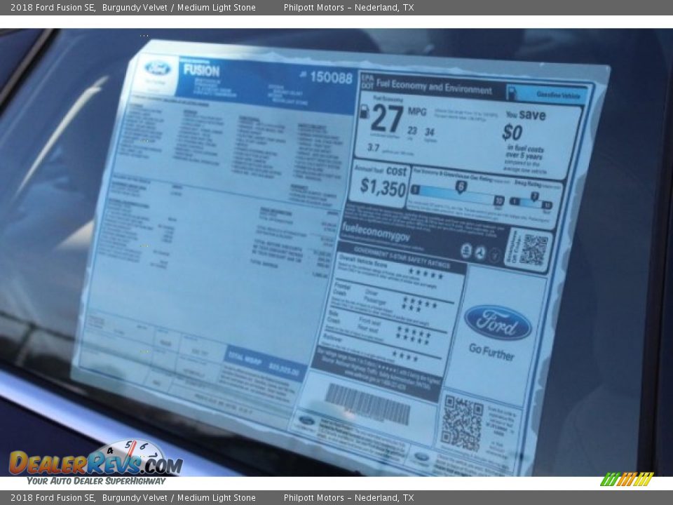 2018 Ford Fusion SE Burgundy Velvet / Medium Light Stone Photo #12