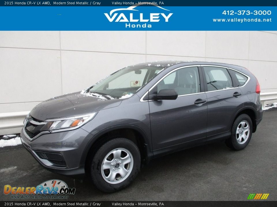 2015 Honda CR-V LX AWD Modern Steel Metallic / Gray Photo #1