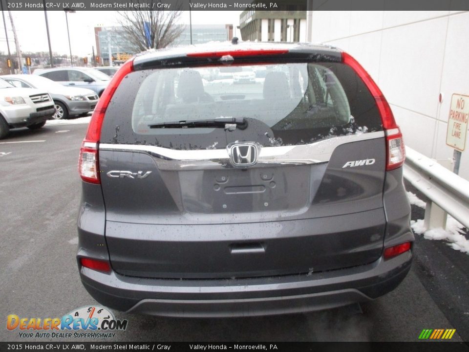 2015 Honda CR-V LX AWD Modern Steel Metallic / Gray Photo #4