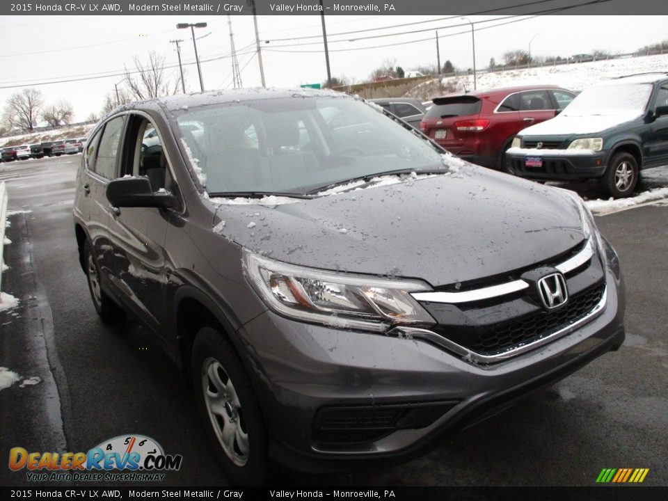 2015 Honda CR-V LX AWD Modern Steel Metallic / Gray Photo #7