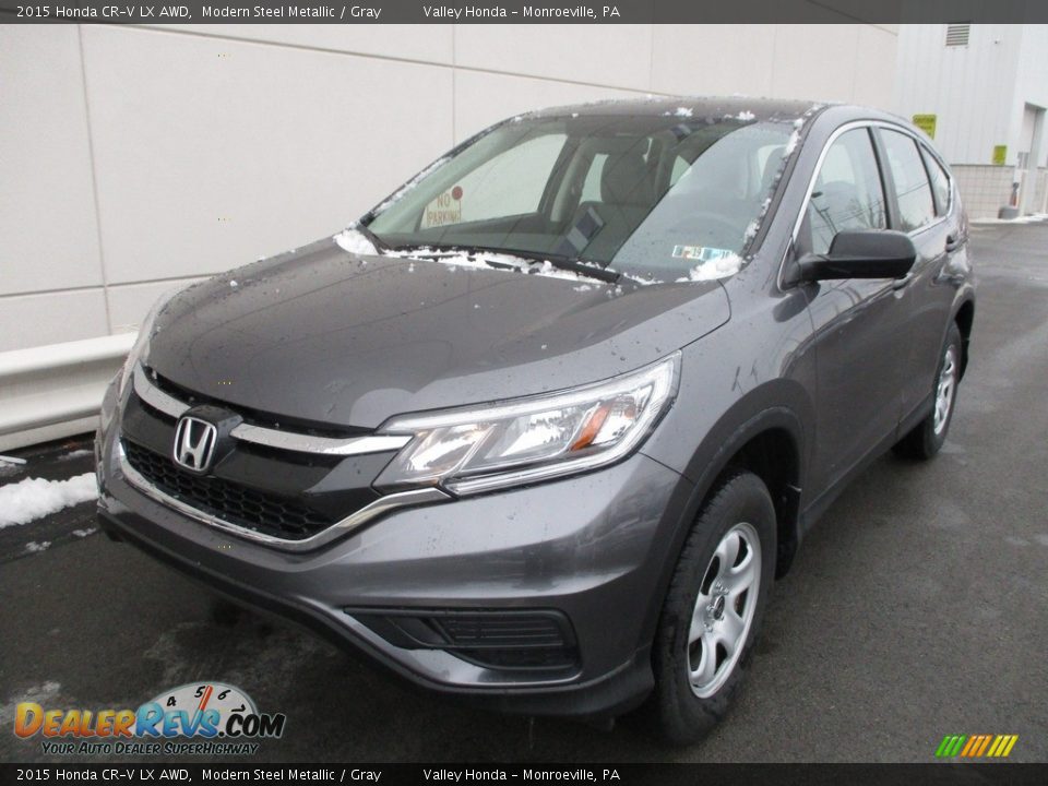 2015 Honda CR-V LX AWD Modern Steel Metallic / Gray Photo #9
