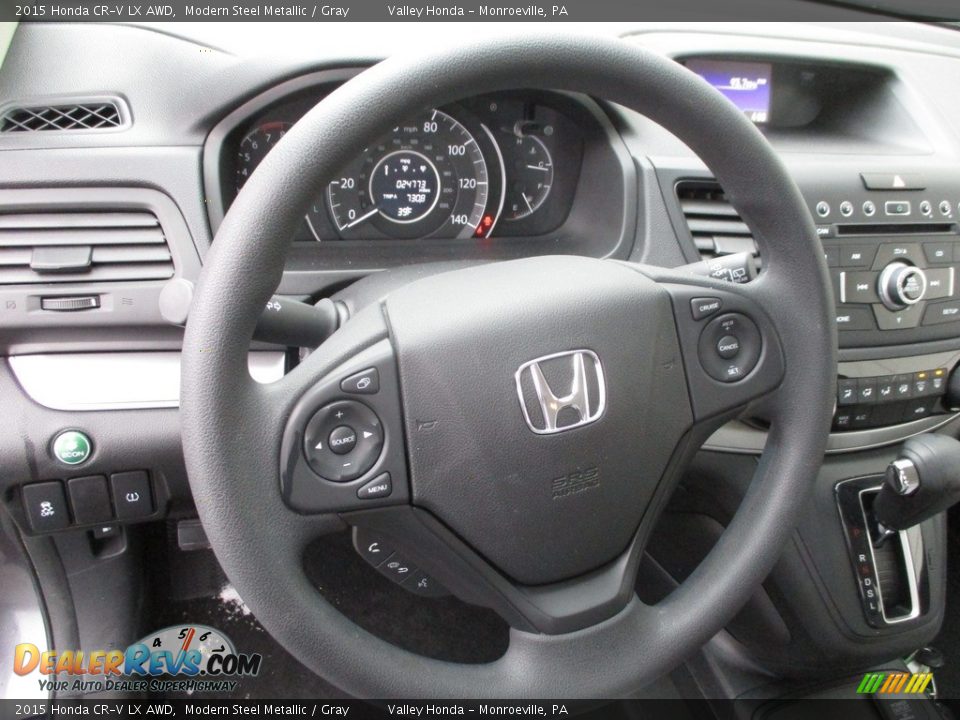 2015 Honda CR-V LX AWD Modern Steel Metallic / Gray Photo #13