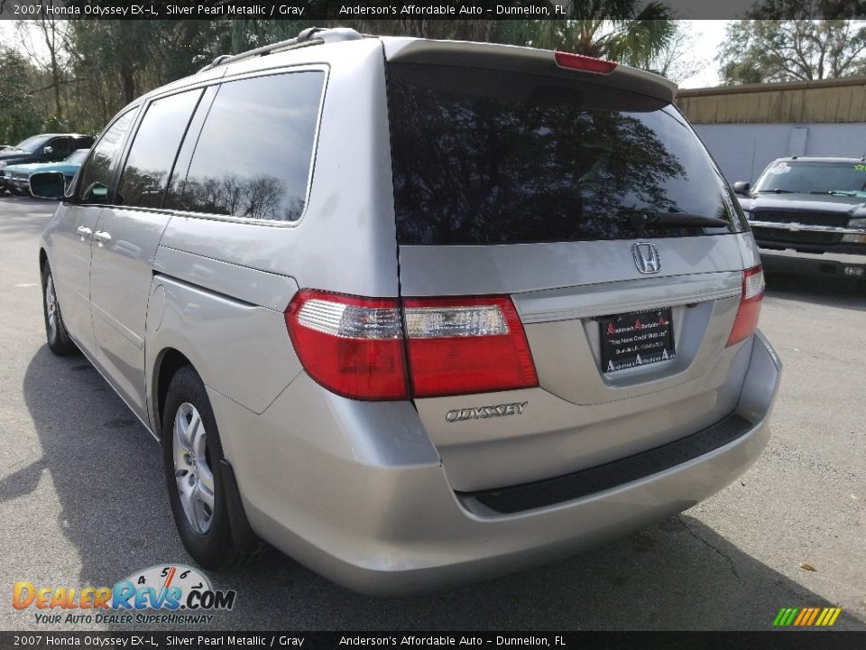 2007 Honda Odyssey EX-L Silver Pearl Metallic / Gray Photo #5