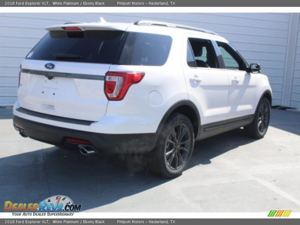 2018 Ford Explorer XLT White Platinum / Ebony Black Photo #8
