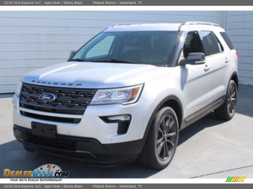 2018 Ford Explorer XLT Ingot Silver / Ebony Black Photo #3