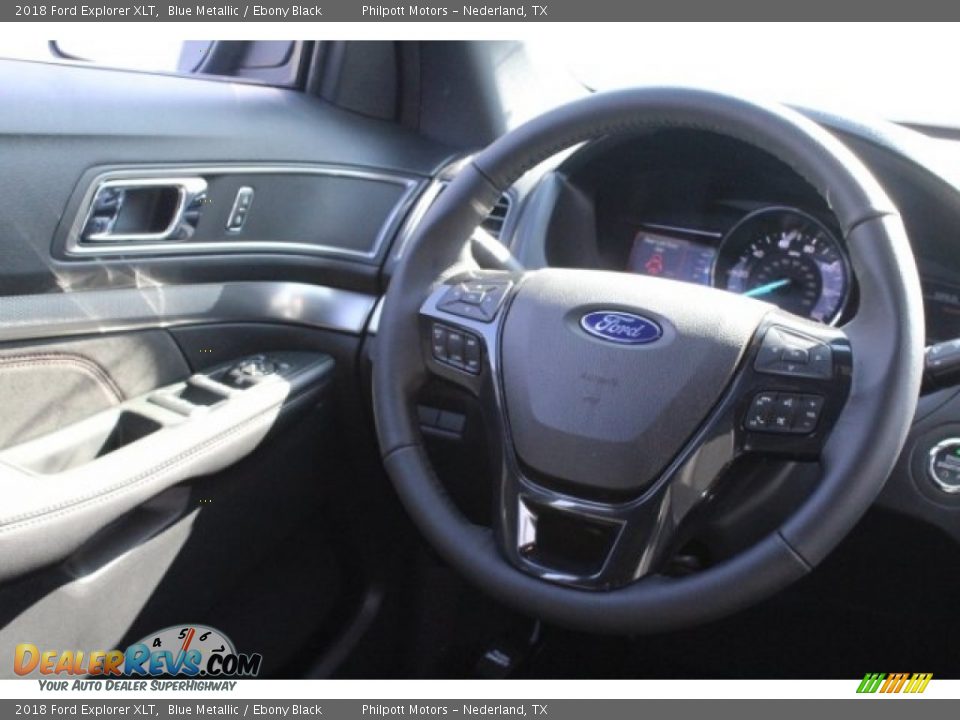 2018 Ford Explorer XLT Blue Metallic / Ebony Black Photo #28