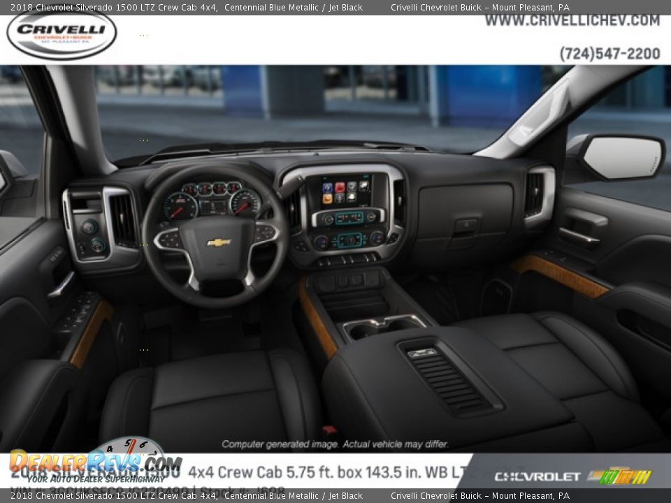 2018 Chevrolet Silverado 1500 LTZ Crew Cab 4x4 Centennial Blue Metallic / Jet Black Photo #5