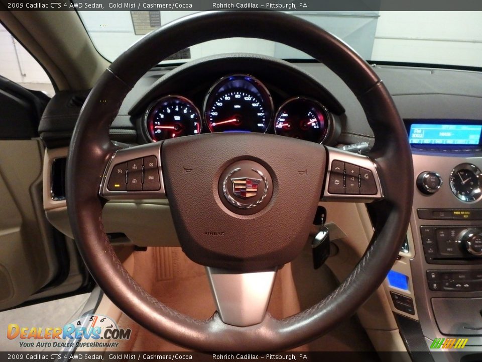 2009 Cadillac CTS 4 AWD Sedan Gold Mist / Cashmere/Cocoa Photo #19