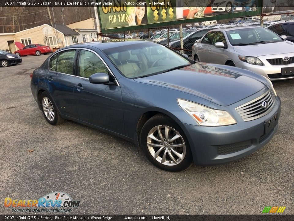 2007 Infiniti G 35 x Sedan Blue Slate Metallic / Wheat Beige Photo #1
