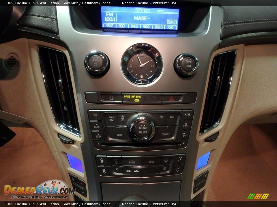 2009 Cadillac CTS 4 AWD Sedan Gold Mist / Cashmere/Cocoa Photo #24