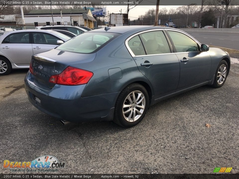 2007 Infiniti G 35 x Sedan Blue Slate Metallic / Wheat Beige Photo #4