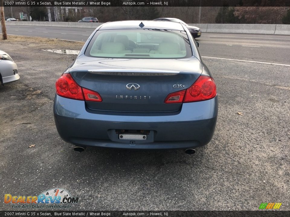 2007 Infiniti G 35 x Sedan Blue Slate Metallic / Wheat Beige Photo #5