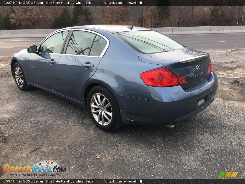 2007 Infiniti G 35 x Sedan Blue Slate Metallic / Wheat Beige Photo #6