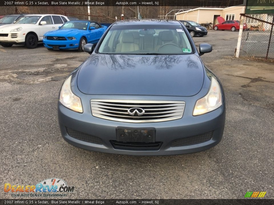 2007 Infiniti G 35 x Sedan Blue Slate Metallic / Wheat Beige Photo #8