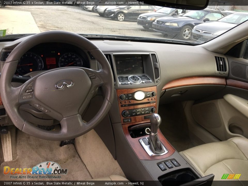 2007 Infiniti G 35 x Sedan Blue Slate Metallic / Wheat Beige Photo #9