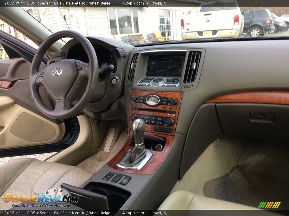 2007 Infiniti G 35 x Sedan Blue Slate Metallic / Wheat Beige Photo #12