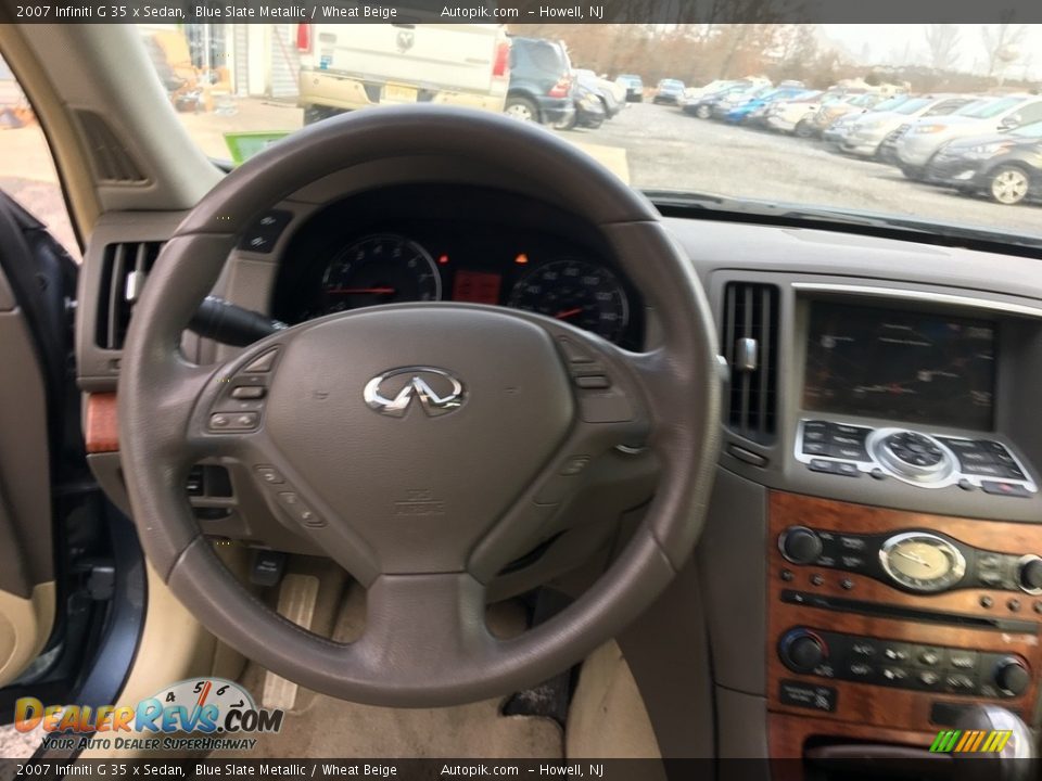 2007 Infiniti G 35 x Sedan Blue Slate Metallic / Wheat Beige Photo #14