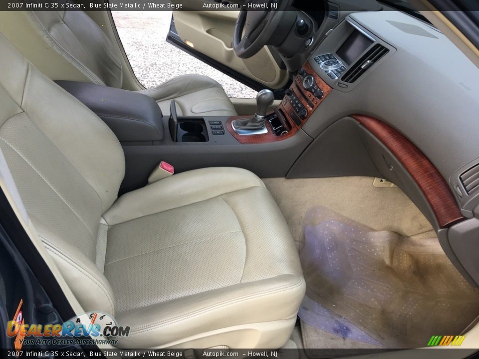 2007 Infiniti G 35 x Sedan Blue Slate Metallic / Wheat Beige Photo #18