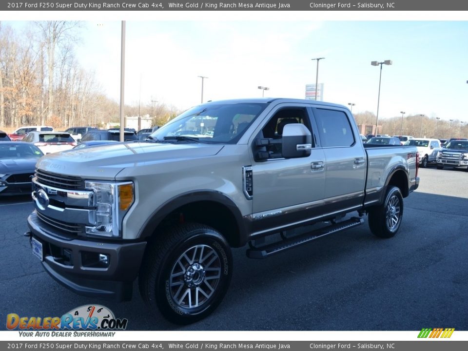 2017 Ford F250 Super Duty King Ranch Crew Cab 4x4 White Gold / King Ranch Mesa Antique Java Photo #7