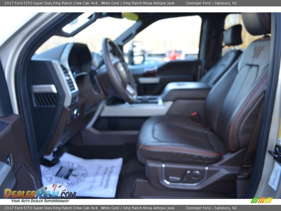 2017 Ford F250 Super Duty King Ranch Crew Cab 4x4 White Gold / King Ranch Mesa Antique Java Photo #12