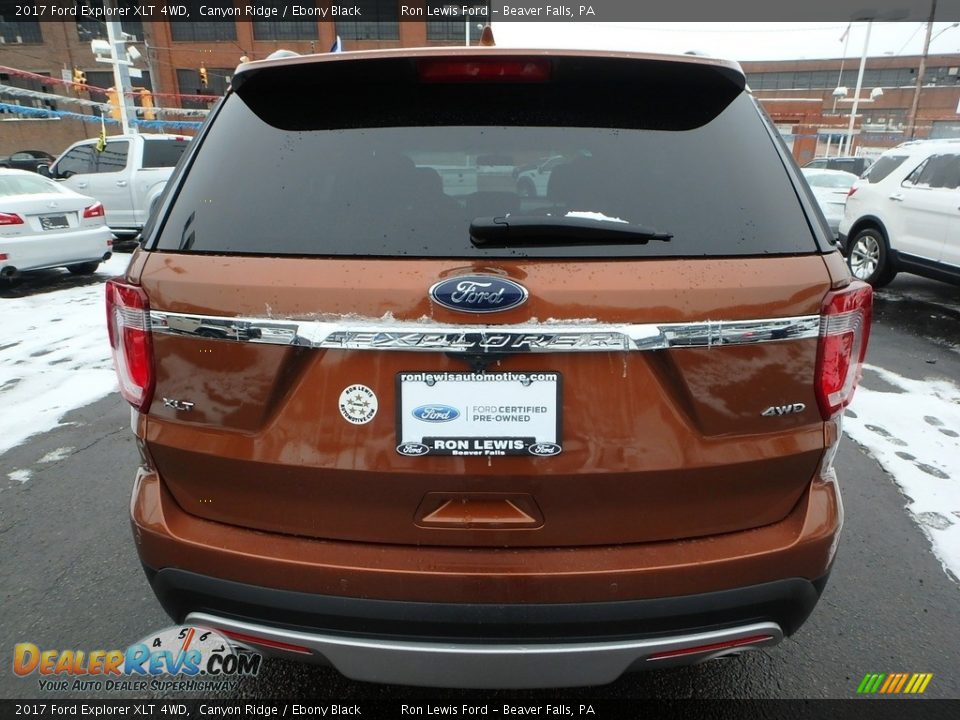 2017 Ford Explorer XLT 4WD Canyon Ridge / Ebony Black Photo #4