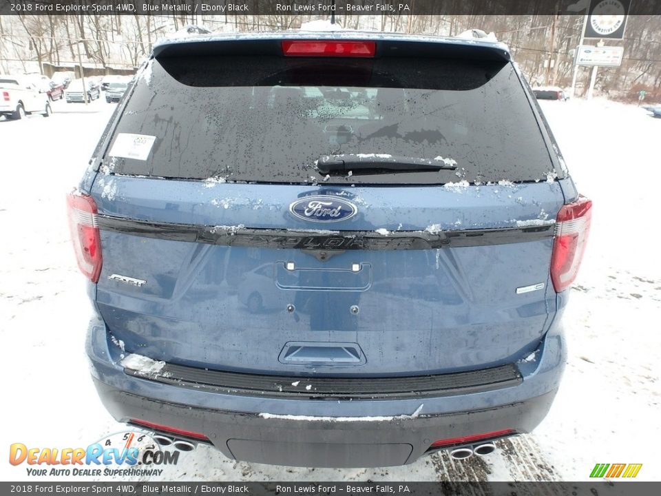 2018 Ford Explorer Sport 4WD Blue Metallic / Ebony Black Photo #4