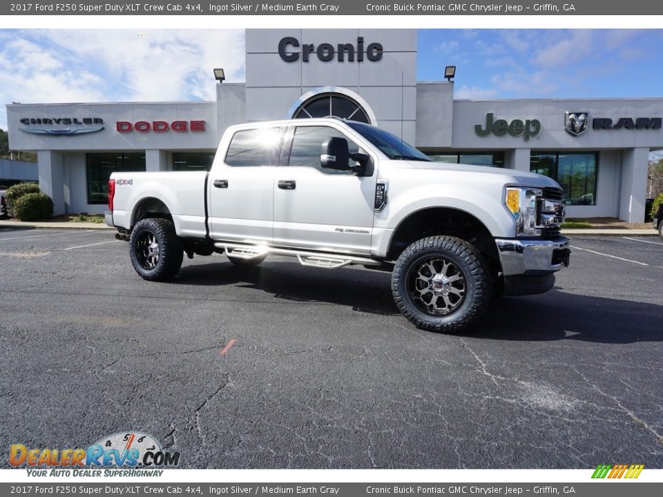 2017 Ford F250 Super Duty XLT Crew Cab 4x4 Ingot Silver / Medium Earth Gray Photo #1