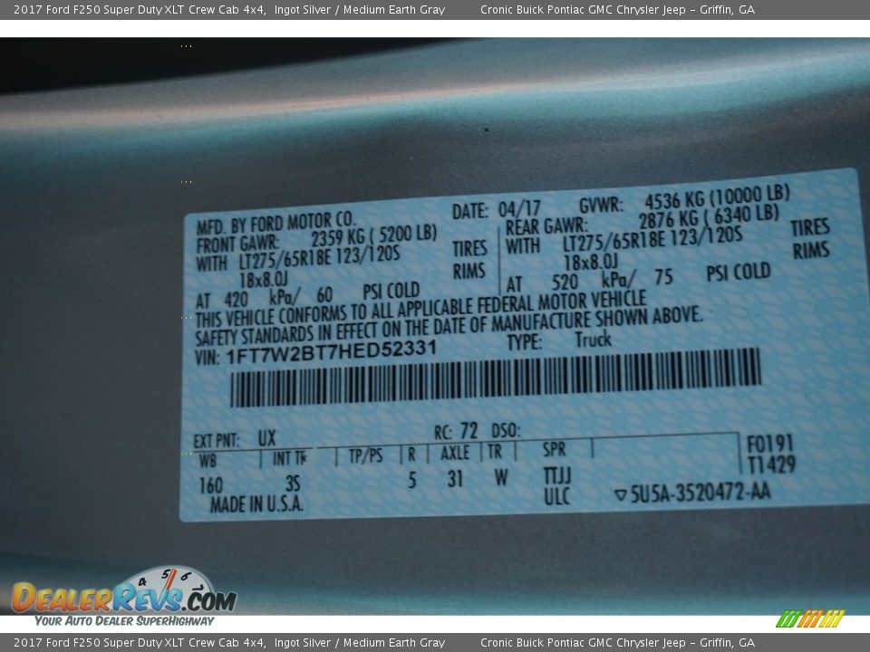 2017 Ford F250 Super Duty XLT Crew Cab 4x4 Ingot Silver / Medium Earth Gray Photo #23