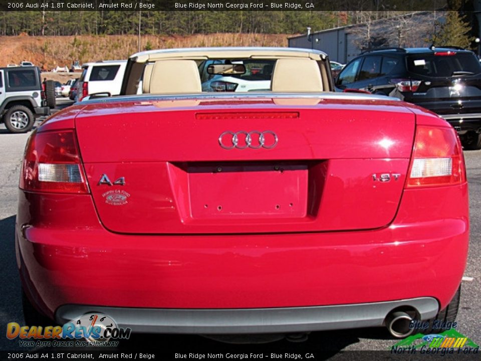 2006 Audi A4 1.8T Cabriolet Amulet Red / Beige Photo #4