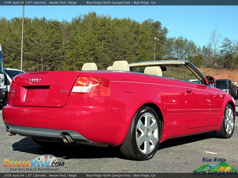 2006 Audi A4 1.8T Cabriolet Amulet Red / Beige Photo #5