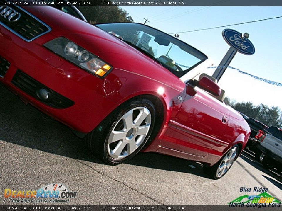 2006 Audi A4 1.8T Cabriolet Amulet Red / Beige Photo #27