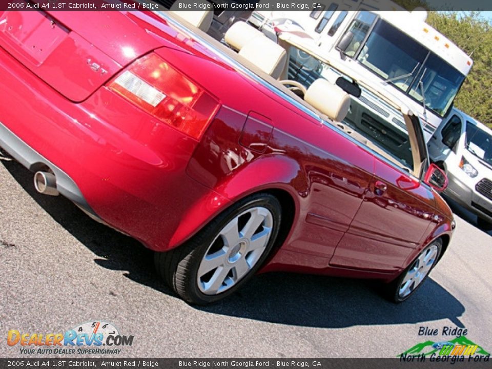 2006 Audi A4 1.8T Cabriolet Amulet Red / Beige Photo #29