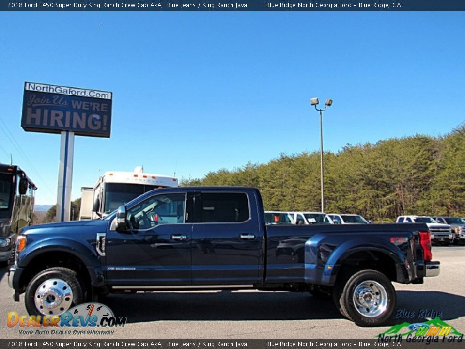 2018 Ford F450 Super Duty King Ranch Crew Cab 4x4 Blue Jeans / King Ranch Java Photo #2