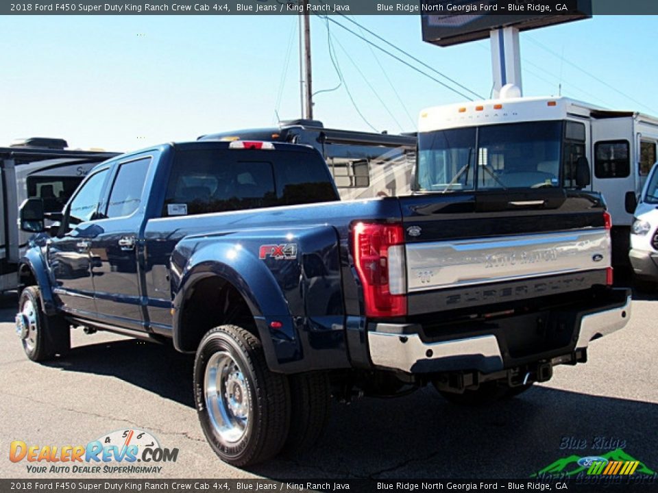 2018 Ford F450 Super Duty King Ranch Crew Cab 4x4 Blue Jeans / King Ranch Java Photo #3