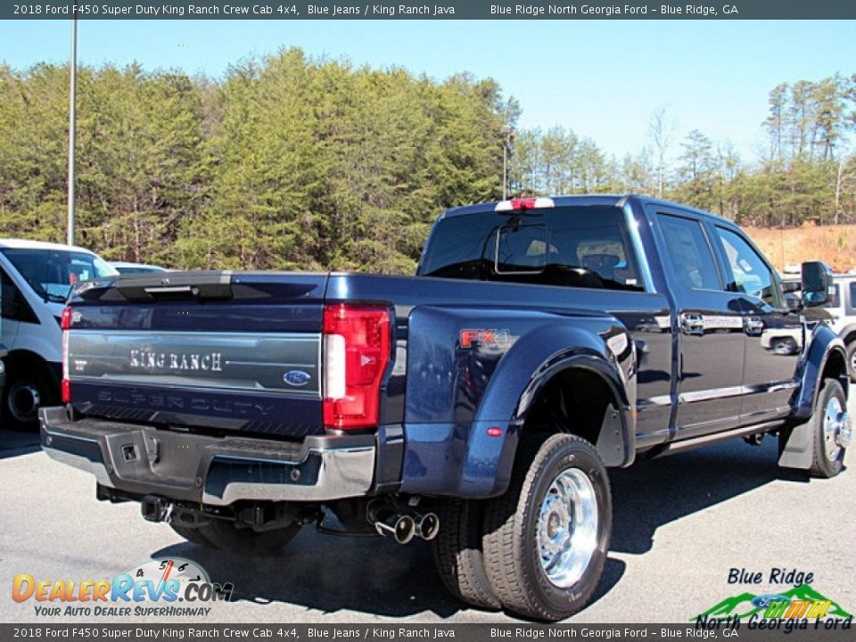 2018 Ford F450 Super Duty King Ranch Crew Cab 4x4 Blue Jeans / King Ranch Java Photo #5