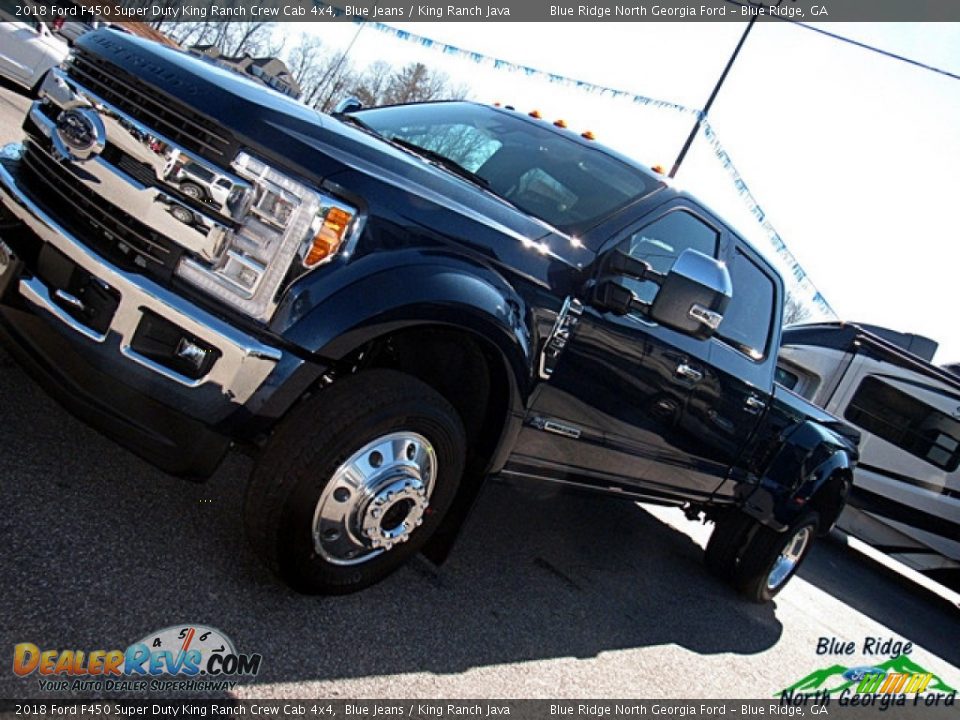 2018 Ford F450 Super Duty King Ranch Crew Cab 4x4 Blue Jeans / King Ranch Java Photo #35