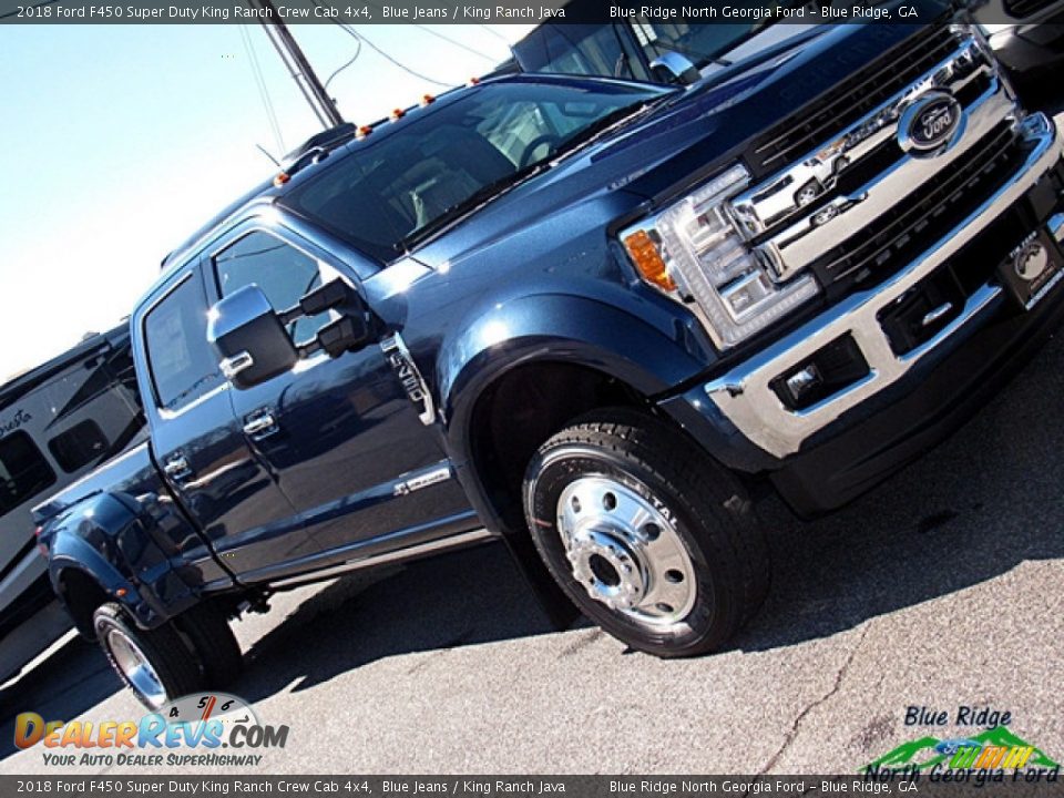 2018 Ford F450 Super Duty King Ranch Crew Cab 4x4 Blue Jeans / King Ranch Java Photo #36