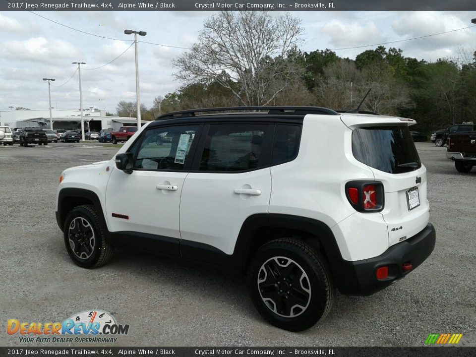 2017 Jeep Renegade Trailhawk 4x4 Alpine White / Black Photo #3