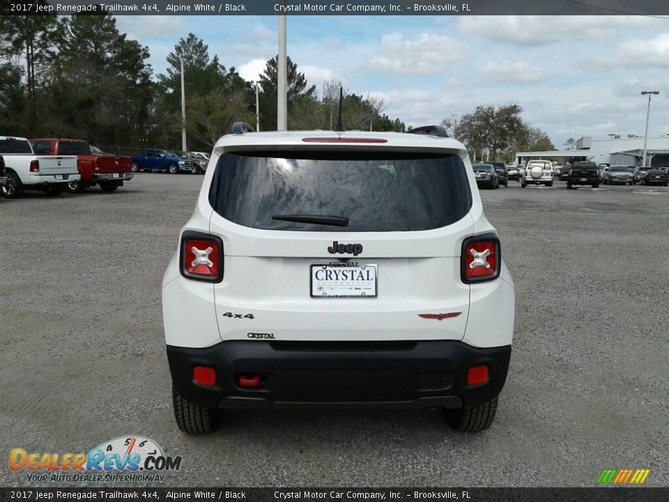 2017 Jeep Renegade Trailhawk 4x4 Alpine White / Black Photo #4