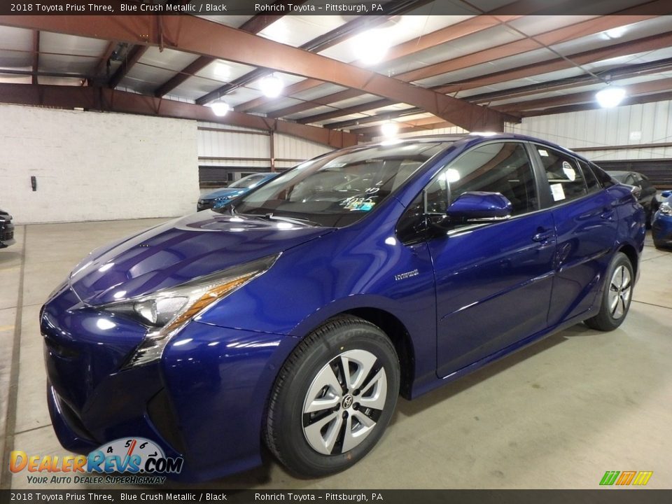 2018 Toyota Prius Three Blue Crush Metallic / Black Photo #4