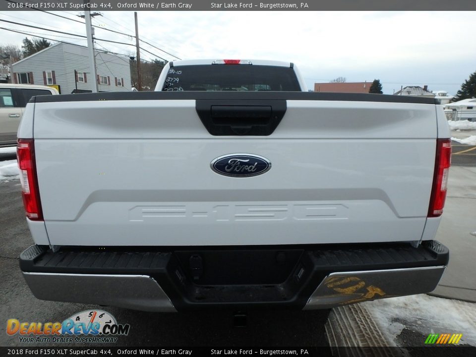 2018 Ford F150 XLT SuperCab 4x4 Oxford White / Earth Gray Photo #6
