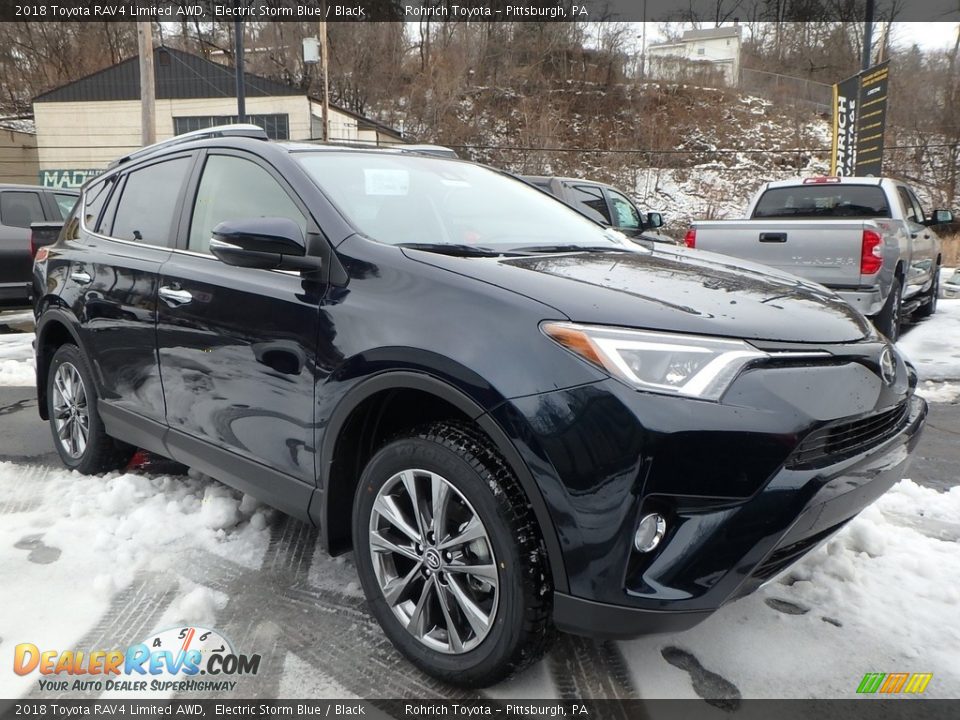 2018 Toyota RAV4 Limited AWD Electric Storm Blue / Black Photo #1